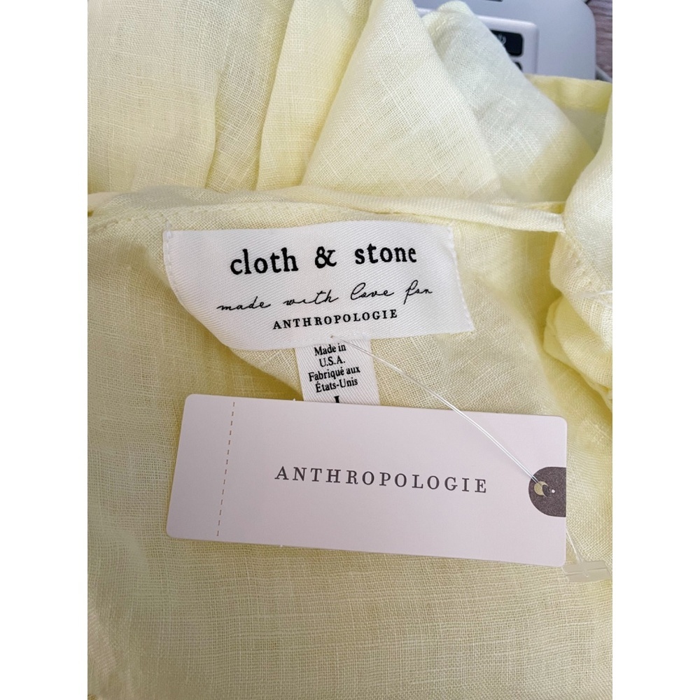 Anthropologie linen peplum tank NWT SZ L - Picture 5 of 9